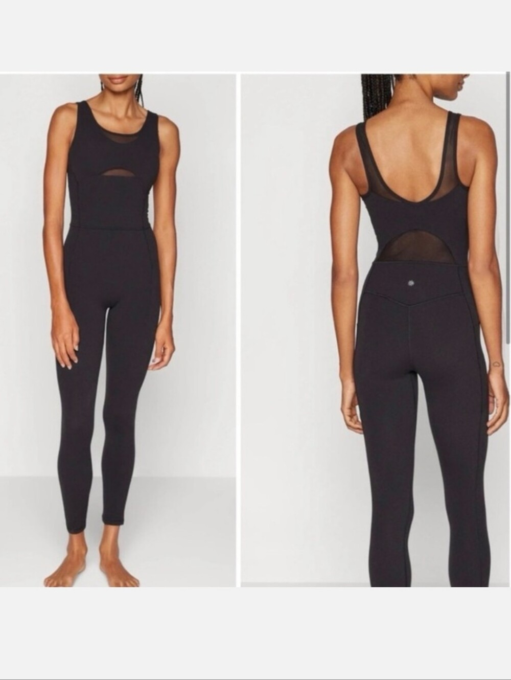 Athleta Salutaion Mesh Bodysuit Sz Med